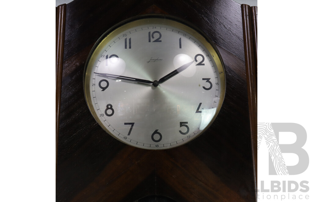 Art Deco Veneered Grandfather Clock by Jughans