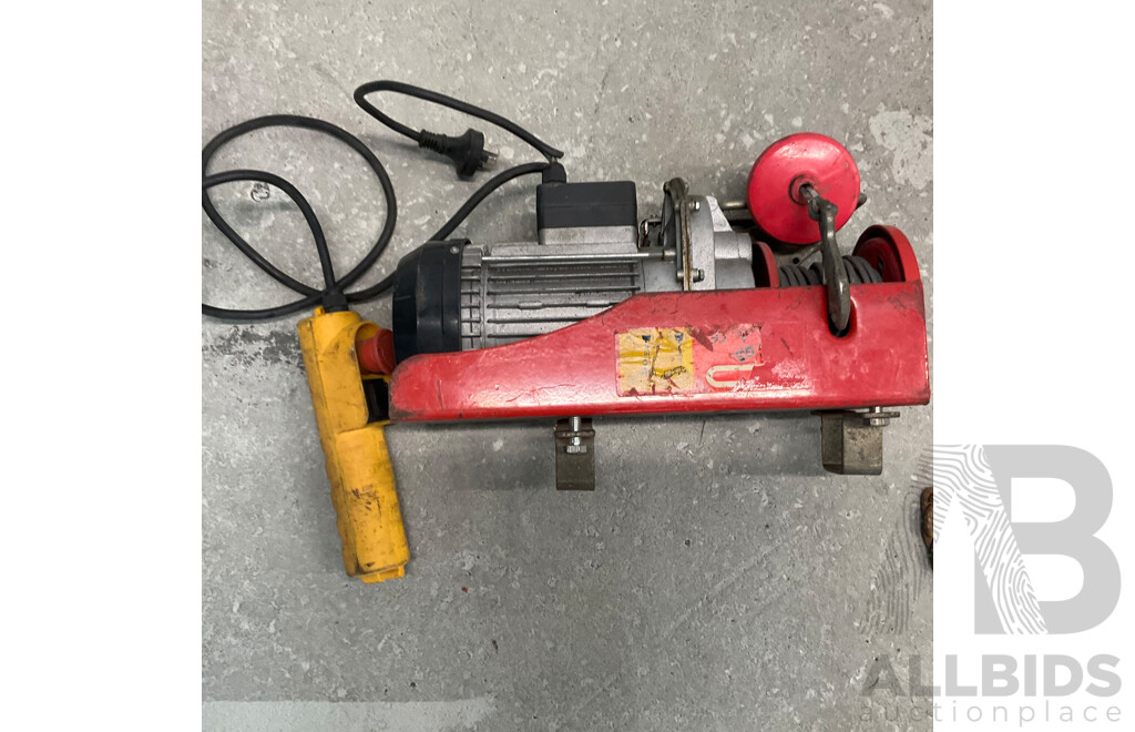 SUPER WORKS HS Type Chain Block & Mini Electric Wire Rope Hoist PA600/300 300KG