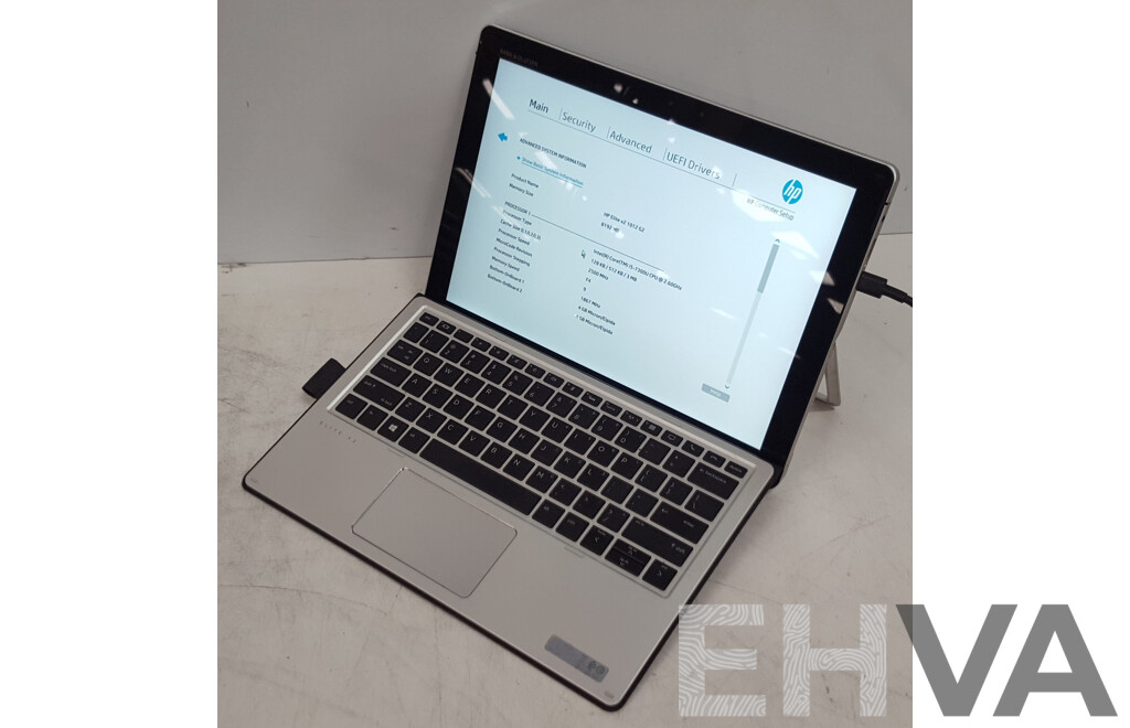 HP Elite X2 1012 G2 Intel Core i5 (7300U) 2.60GHz-3.50GHz 2-Core CPU 12-Inch Detachable Touchscreen Laptop