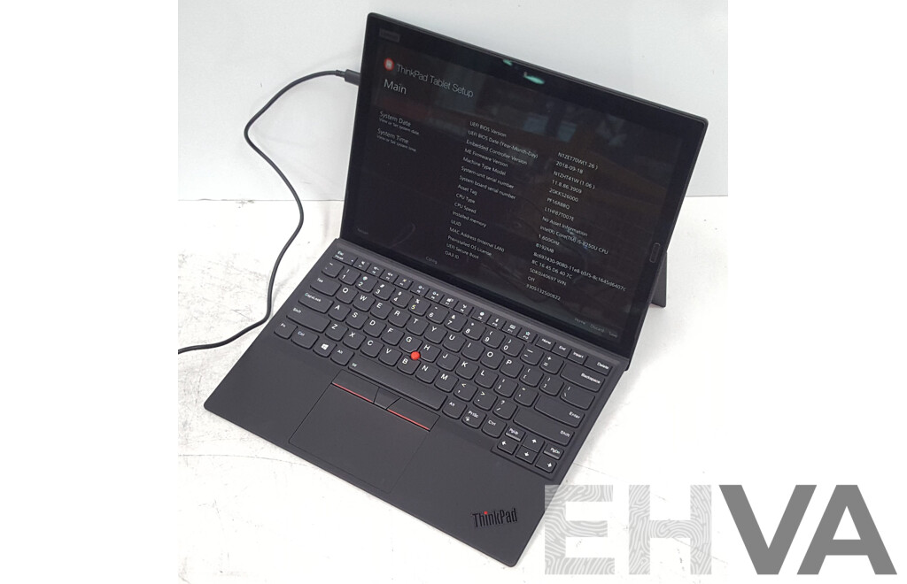 Lenovo ThinkPad X1 Tablet Gen3 Intel Core i5 (8250U) 1.60GHz-3.40GHz 4-Core CPU 13-Inch Touchscreen Detachable Laptop