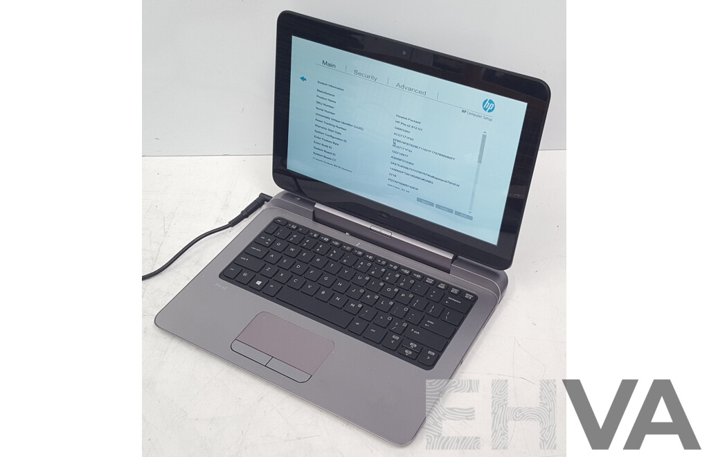 HP Pro X2 612 G1 Intel Core i5 (4202Y) 1.60GHz-2.00GHz 2-Core CPU 12-Inch Touchscreen Detachable Laptop