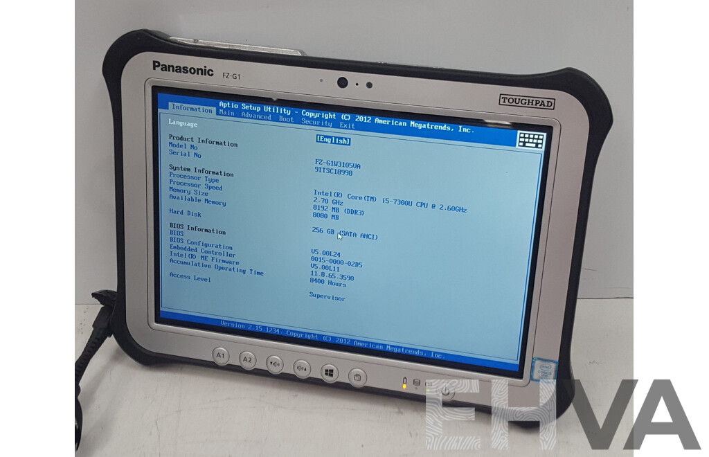 Panasonic (FZ-G1) ToughPad Intel Core i5 (7300U) 2.60GHz-3.50GHz 2-Core CPU 10-Inch Touchscreen Tablet PC w/ Power Supply