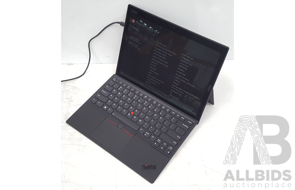 Lenovo ThinkPad X1 Tablet Gen3 Intel Core i5 (8250U) 1.60GHz-3.40GHz 4-Core CPU 13-Inch Touchscreen Detachable Laptop