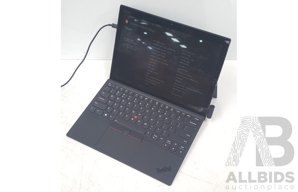 Lenovo ThinkPad X1 Tablet Gen3 Intel Core i7 (8650U) 1.90GHz-4.20GHz 4-Core CPU 13-Inch Touchscreen Detachable Laptop