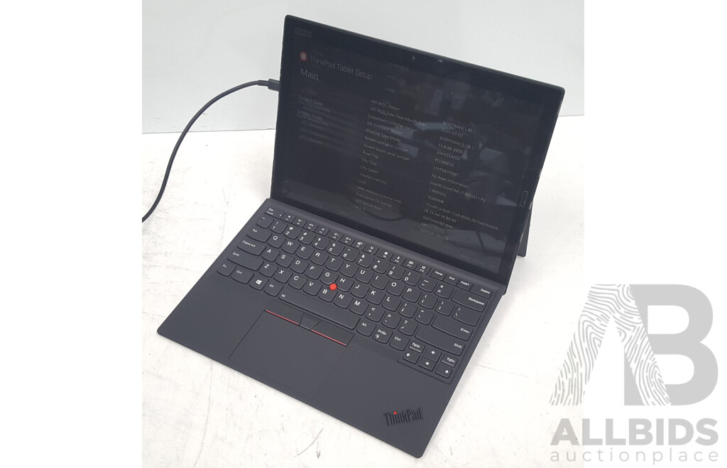 Lenovo ThinkPad X1 Tablet Gen3 Intel Core i7 (8650U) 1.90GHz-4.20GHz 4-Core CPU 13-Inch Touchscreen Detachable Laptop