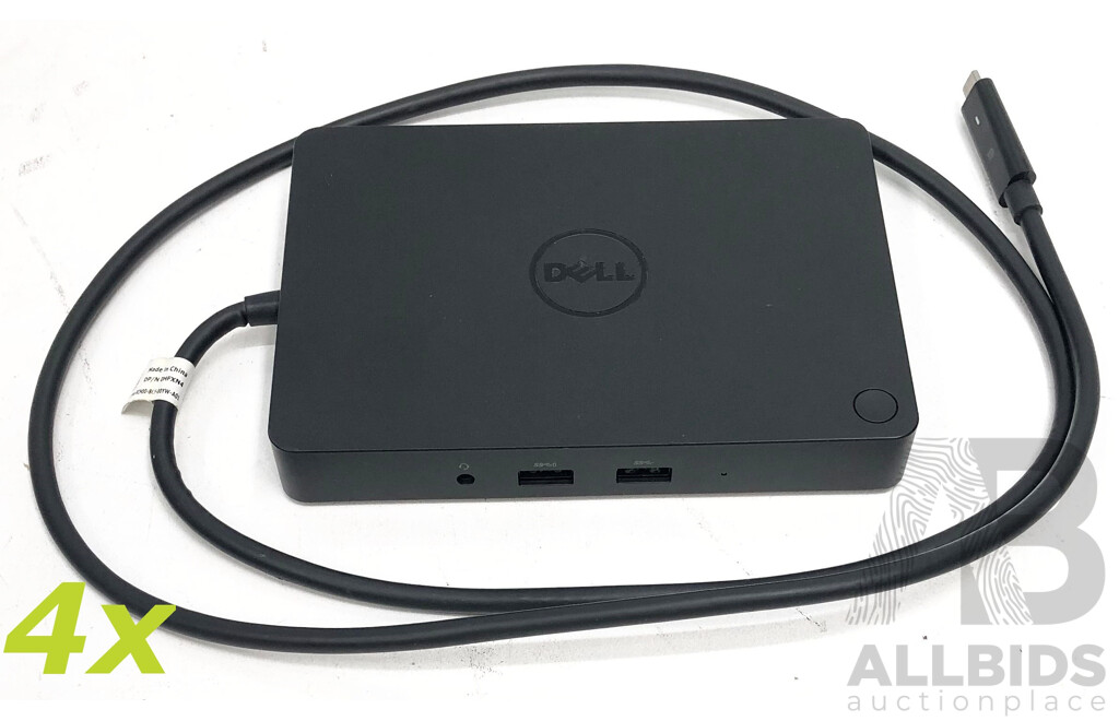 Dell (K17A) WD15 USB-C Docking Station w/ Power Adapter - Lot of Four