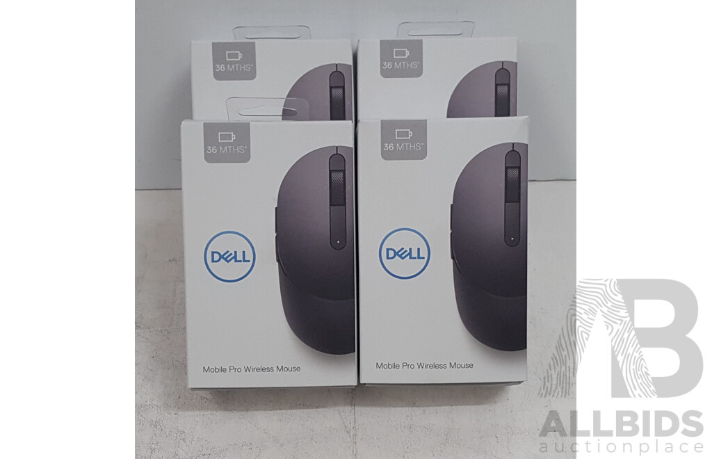 Dell (MS5120Wt) Mobile Pro Wireless Mouse - Lot of Four *Brand New