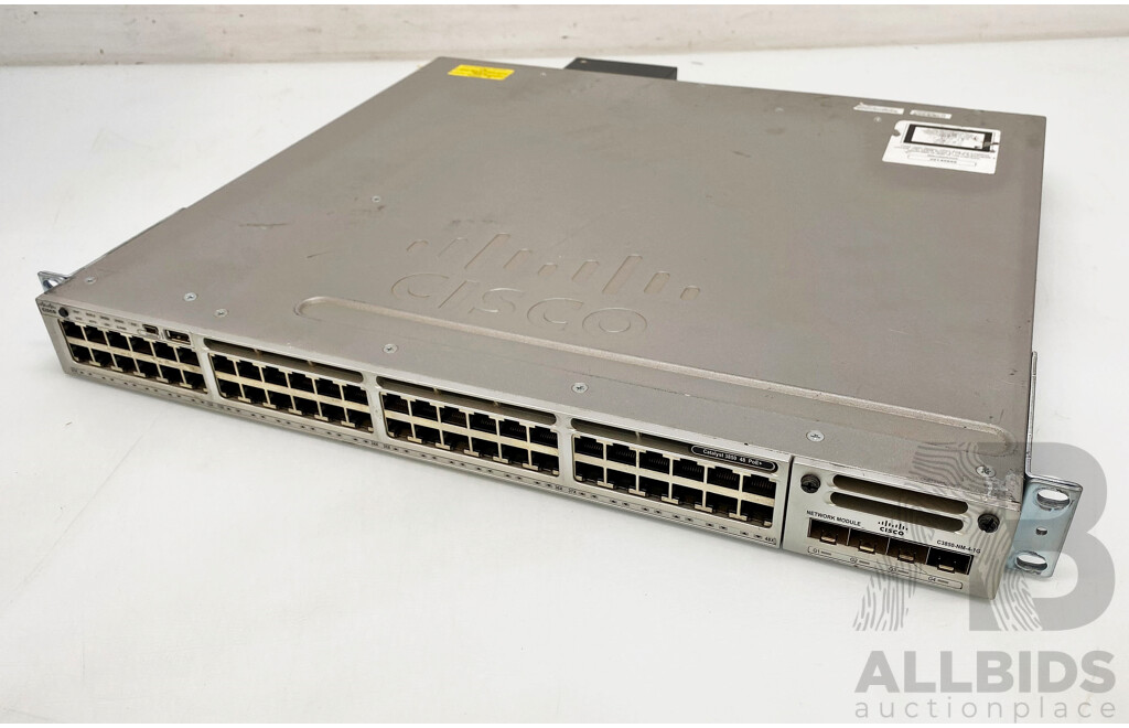 Cisco Catalyst (WS-C3850-48F-L) 3850-48-PoE+ 48-Port Gigabit Managed Switch