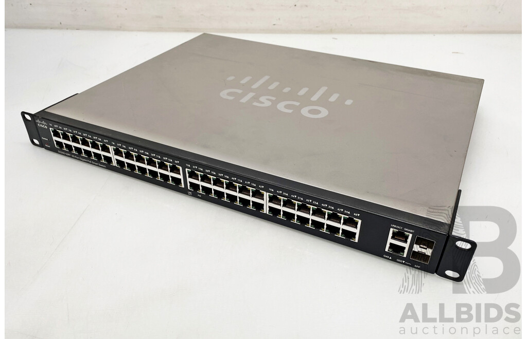 Cisco (SG200-50FP) 48-Port Gigabit Ethernet PoE Smart Switch