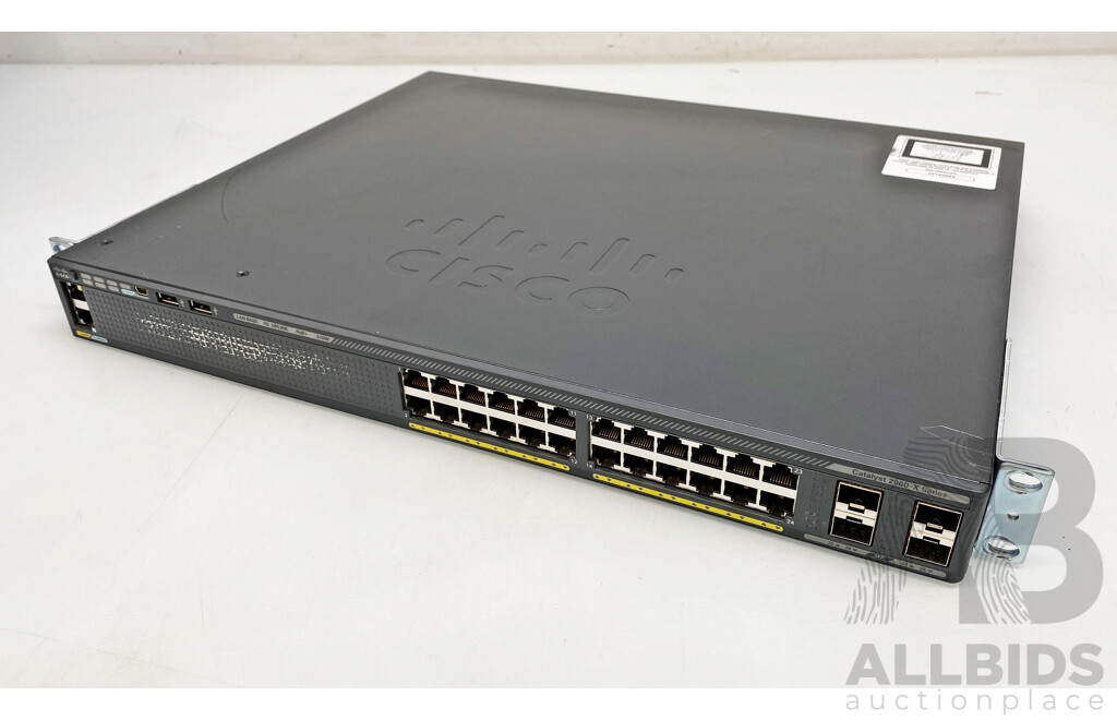 Cisco (WS-C2960X-24PS-L) Catalyst 2960-X Series 24-Port Gigabit PoE+ Switch