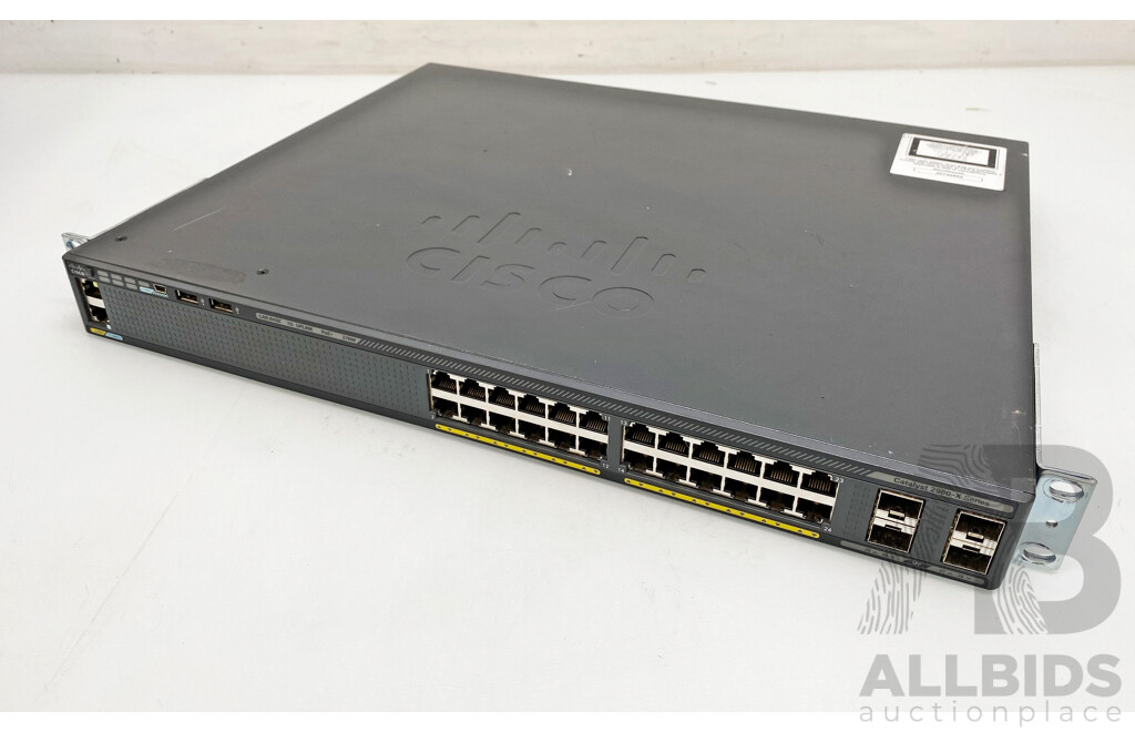 Cisco (WS-C2960X-24PS-L) Catalyst 2960-X Series 24-Port Gigabit PoE+ Switch