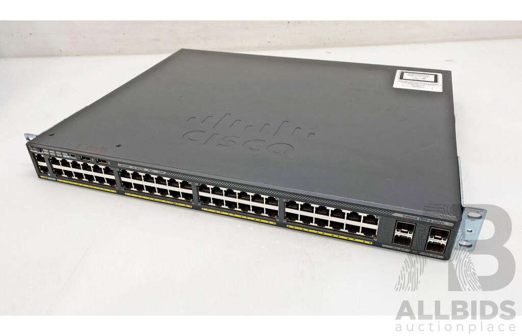 Cisco (WS-C2960X-48LPS-L) Catalyst 2960-X Series 48-Port PoE+ Gigabit Ethernet Switch