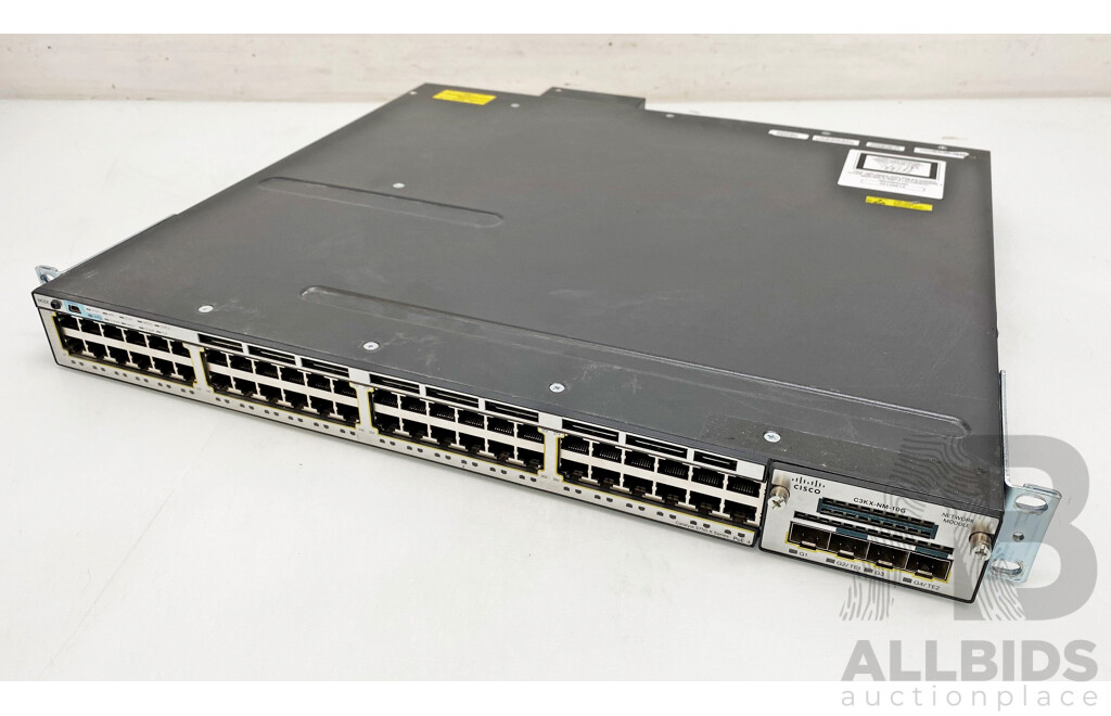 Cisco Catalyst (WS-C3750X-48PF-S) 3750-X Series PoE+ 48-Port Stackable Gigabit Ethernet Switch