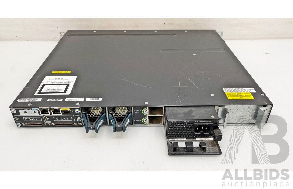 Cisco Catalyst (WS-C3750X-48PF-S) 3750-X Series PoE+ 48-Port Stackable Gigabit Ethernet Switch