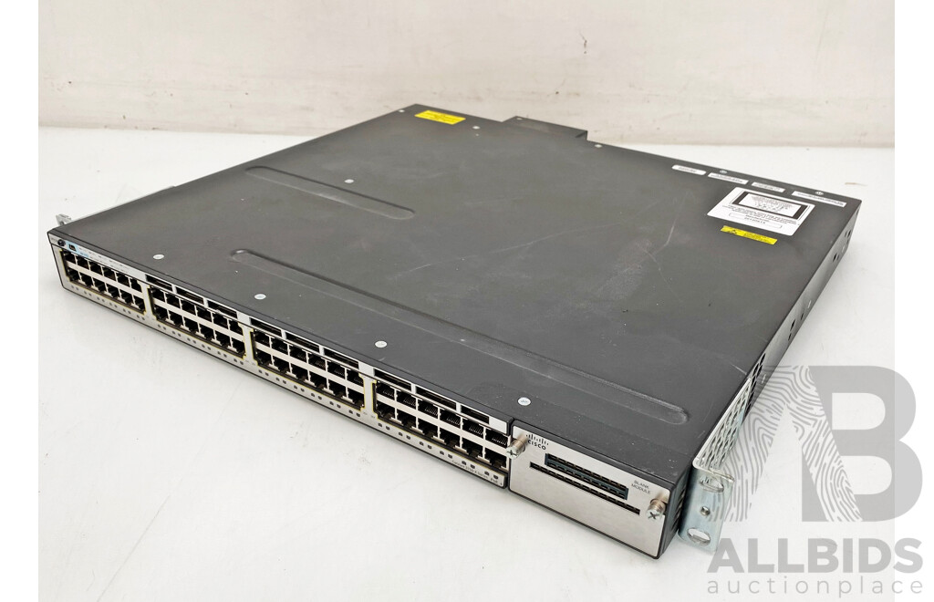 Cisco Catalyst (WS-C3750X-48PF-S) 3750-X Series PoE+ 48-Port Stackable Gigabit Ethernet Switch