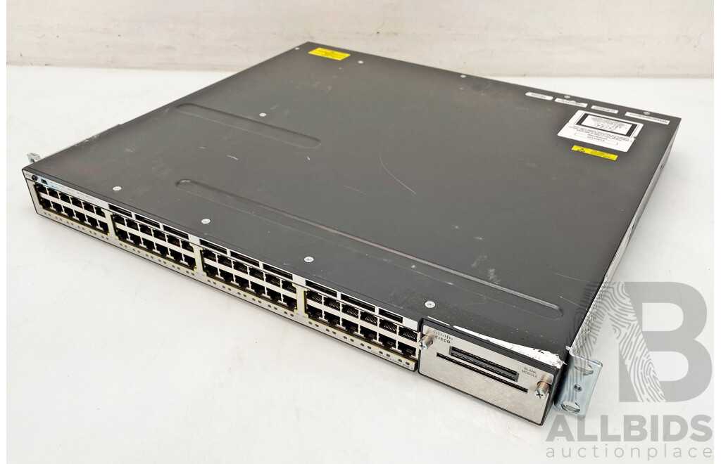 Cisco Catalyst (WS-C3750X-48PF-S) 3750-X Series PoE+ 48-Port Stackable Gigabit Ethernet Switch