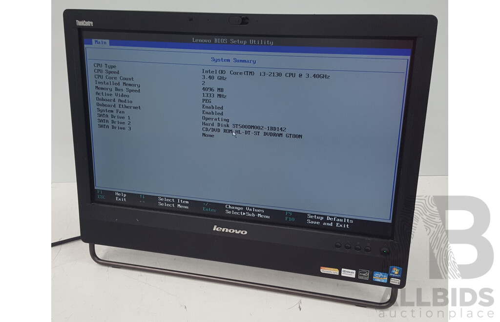 Lenovo ThinkCentre M92z Intel Core i3 (2130) 2-Core CPU 23-Inch All-in-One Desktop