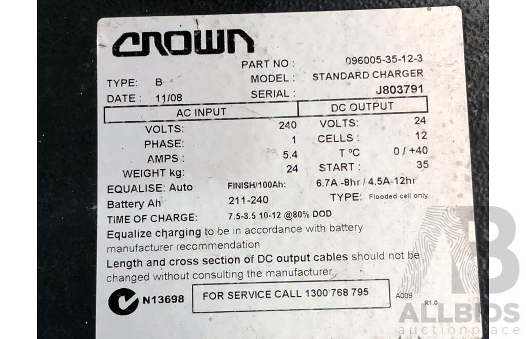 Crown 1.5T Electric/Hydraulic Walkie Straddle Stacker