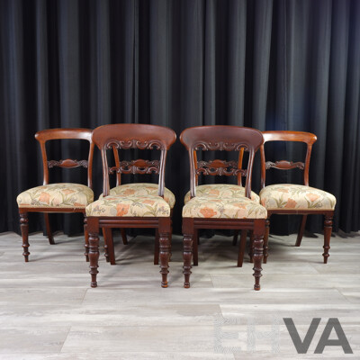 Set of Six Reproduction Mahogany Dining Chairs