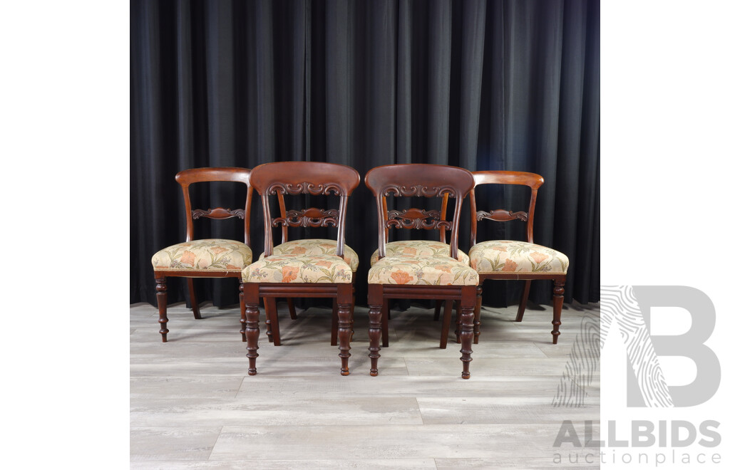 Set of Six Reproduction Mahogany Dining Chairs