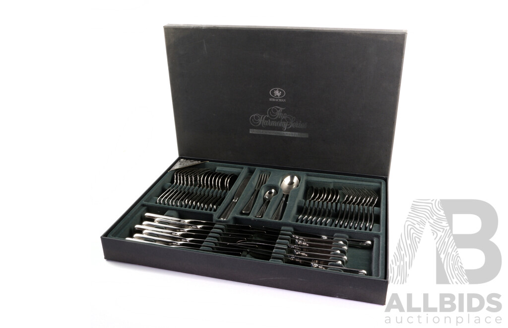 Strachan 56 Piece Stainless Steel Flatwear Set in Original Box