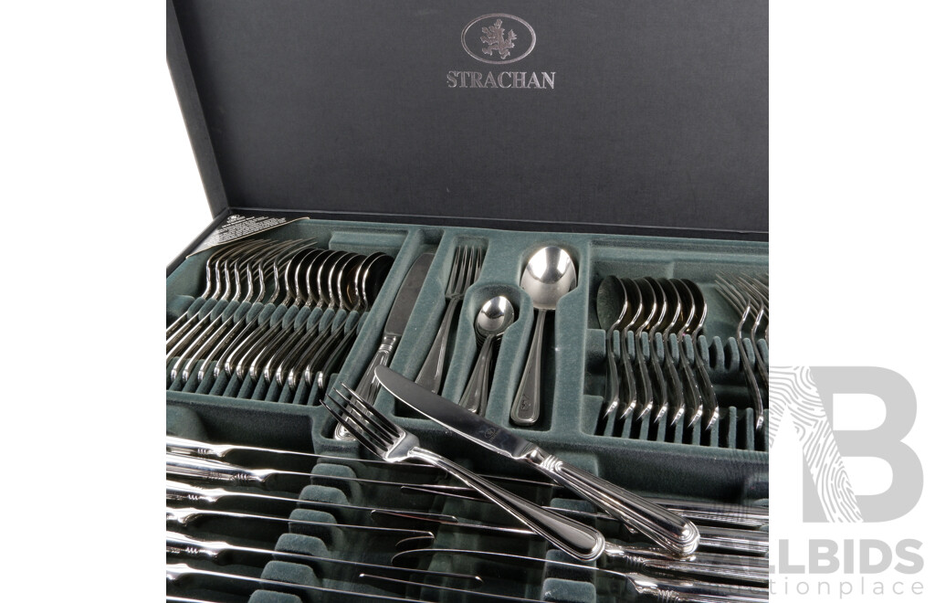 Strachan 56 Piece Stainless Steel Flatwear Set in Original Box