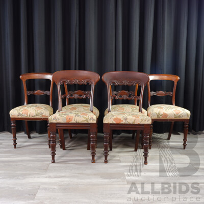 Set of Six Reproduction Mahogany Dining Chairs