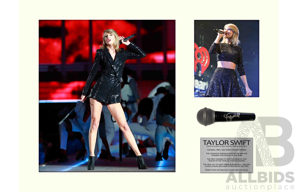 L15 - Taylor Swift - Signed and Framed Microphone