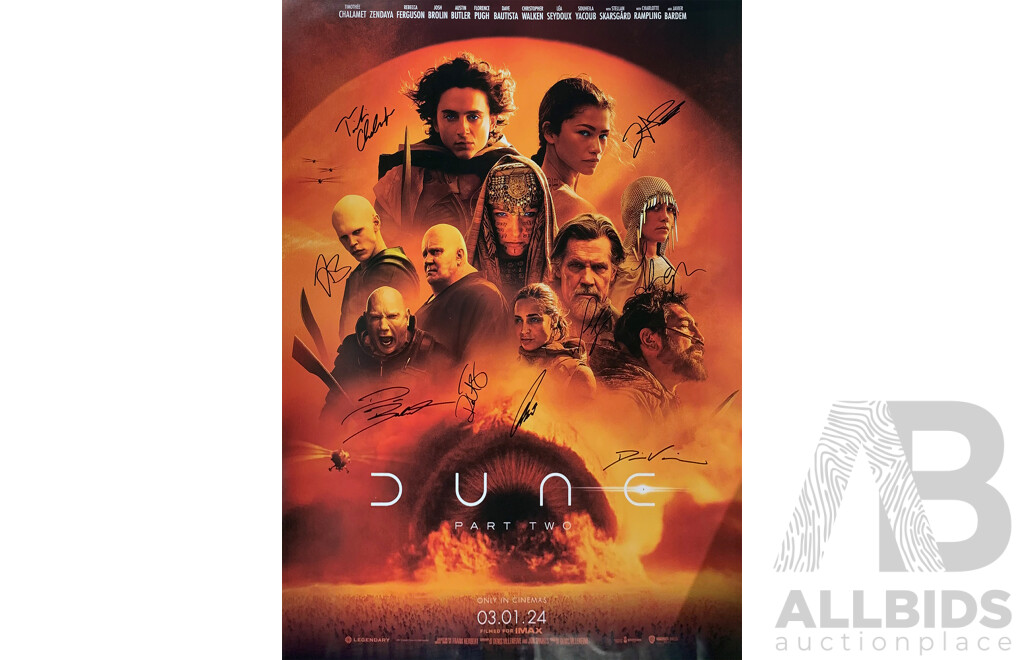 L42 - Dune: Part Two - Large Framed Movie Poster Signed