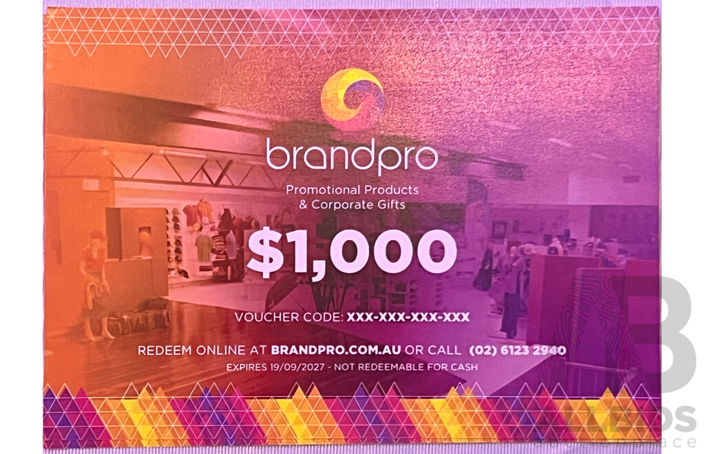 L74 - $1,000 Voucher for Brandpro Promotional Products