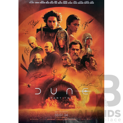 L42 - Dune: Part Two - Large Framed Movie Poster Signed