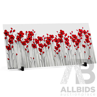 L65 - Military Shop - Poppy Impressions, Field of Poppies, Aluminium Artwork