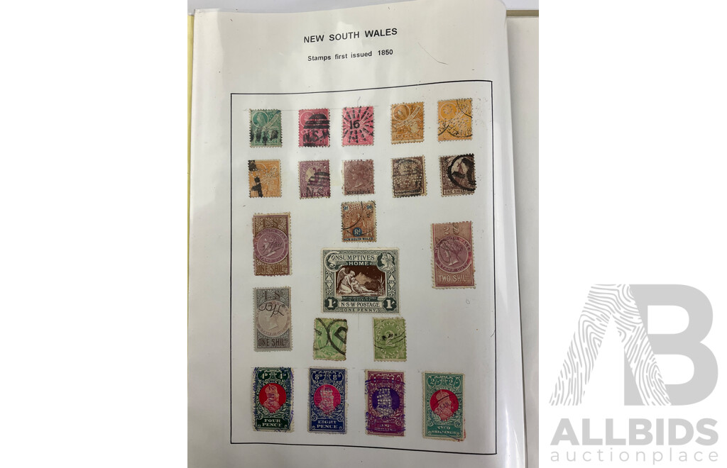 Album of Australian State, Pre and Early Federation Cancelled Hinged Stamps, Examples From NSW, VIC, QLD, SA, TAS, Official Service