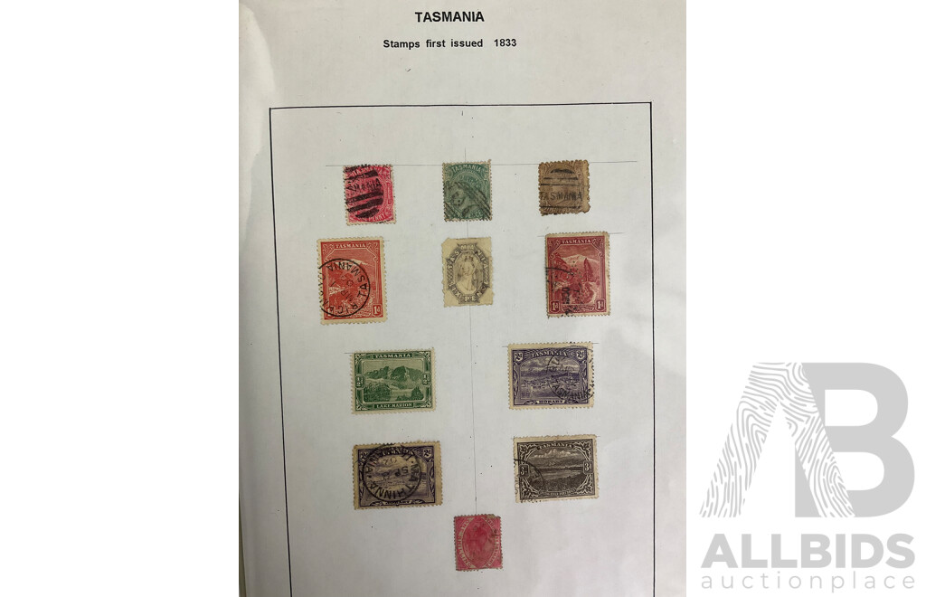 Album of Australian State, Pre and Early Federation Cancelled Hinged Stamps, Examples From NSW, VIC, QLD, SA, TAS, Official Service