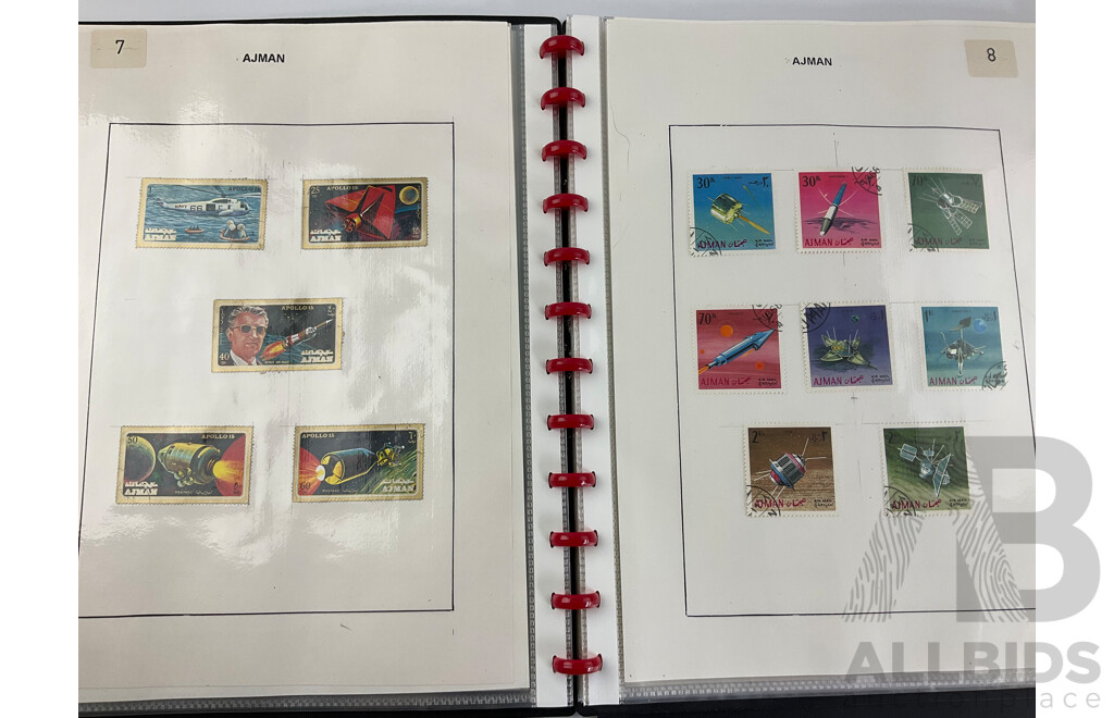 Two Albums of Antique and Vintage Hinged Stamps, Countries Beginning with 'A' to 'C' Including Afghanistan, Angola, Austria, Bahamas, Bavaria, Belgium, Bermuda, Brazil, Brunei, Canada, Ceylon, China and More