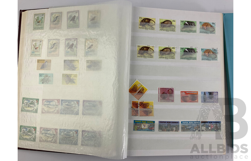 Album of Mint and Cancelled Paua New Guinea Stamps and Sets, Examples From 1970's to 1990's with 1996 Stamp Album