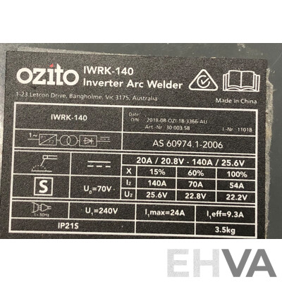 Ozito Inverter ARC Welding Kit