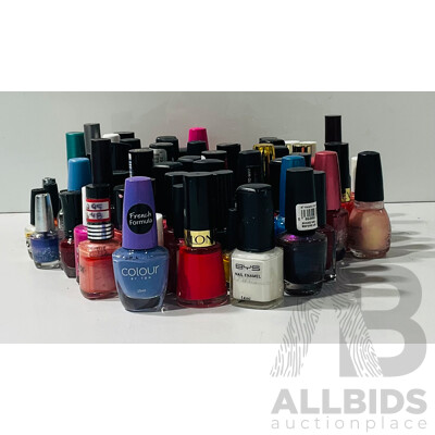 Large Collection of Nail Polish of Assorted Colours From Revlon, Colour by TBN, BYS and Much More