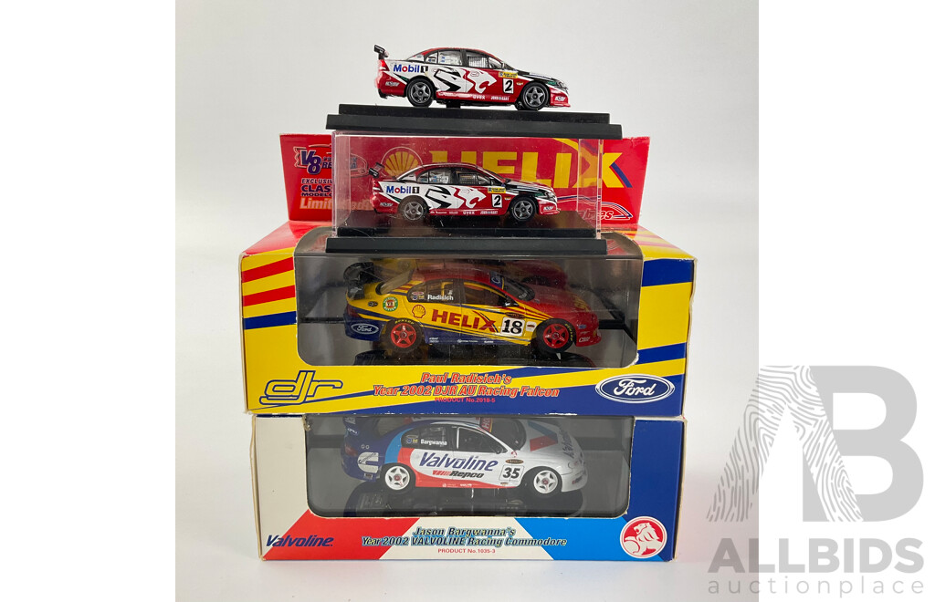 Classic Carlectables Diecast Australian Touring Cars Including 2002 Valvoline Commodore and AU Racing Falocn with Biante 2005 Commodores(2)