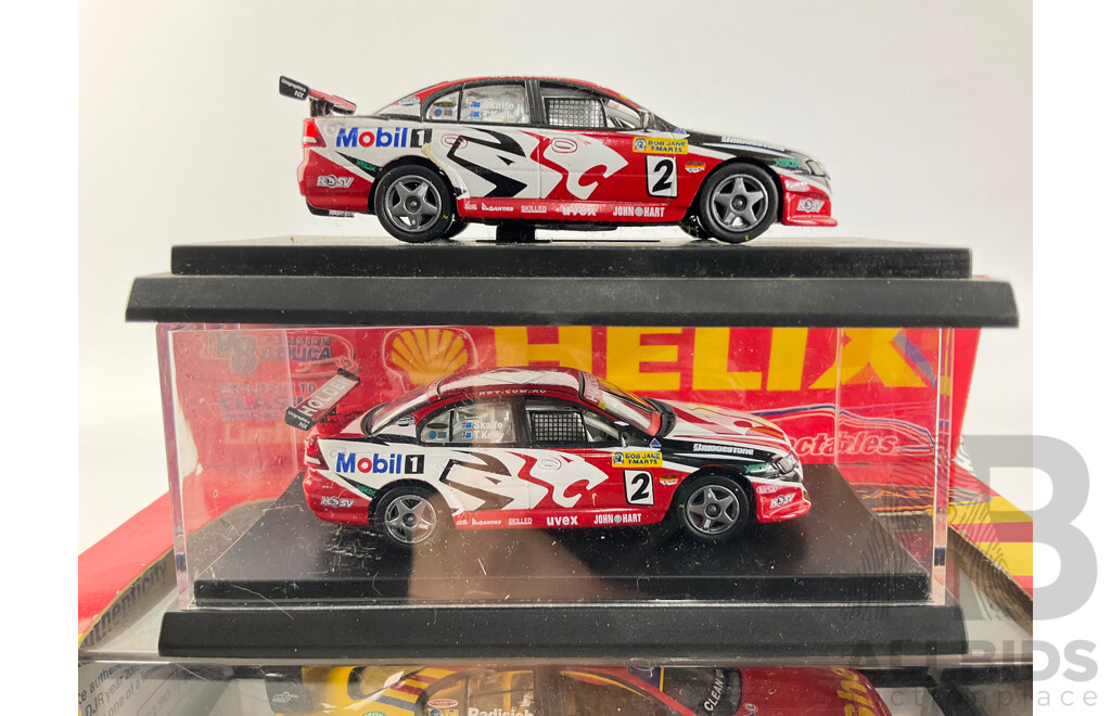 Classic Carlectables Diecast Australian Touring Cars Including 2002 Valvoline Commodore and AU Racing Falocn with Biante 2005 Commodores(2)