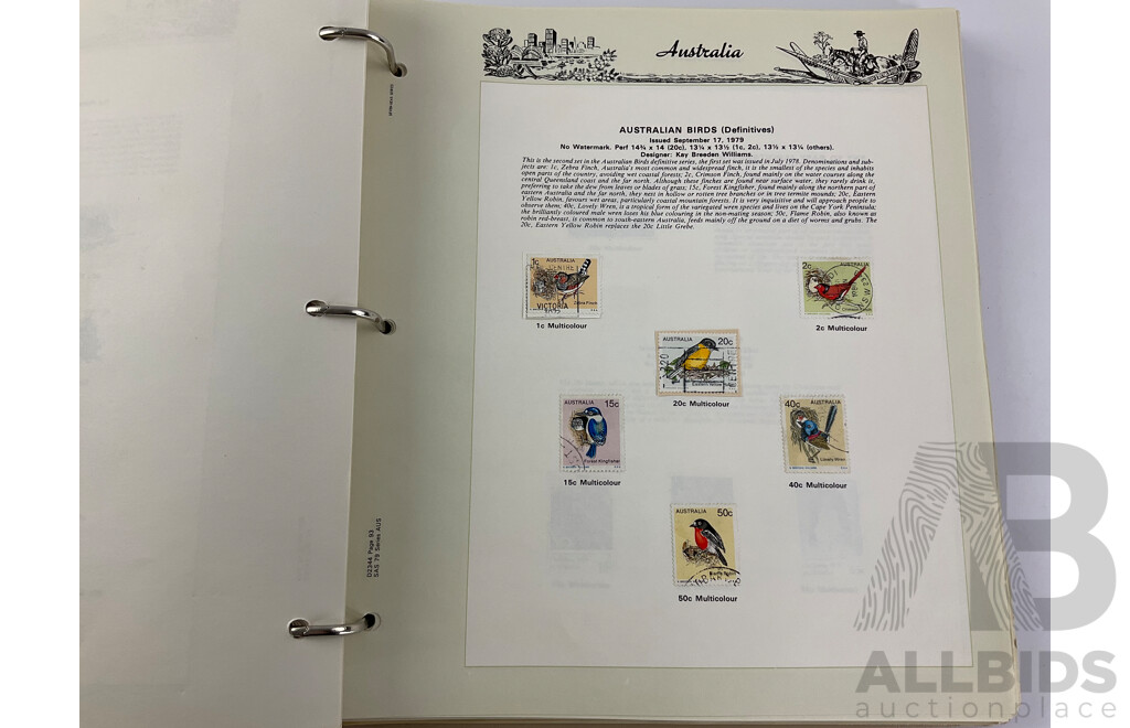 Australian Seven Seas Stamp Album, Examples From Predecimal to 1980's