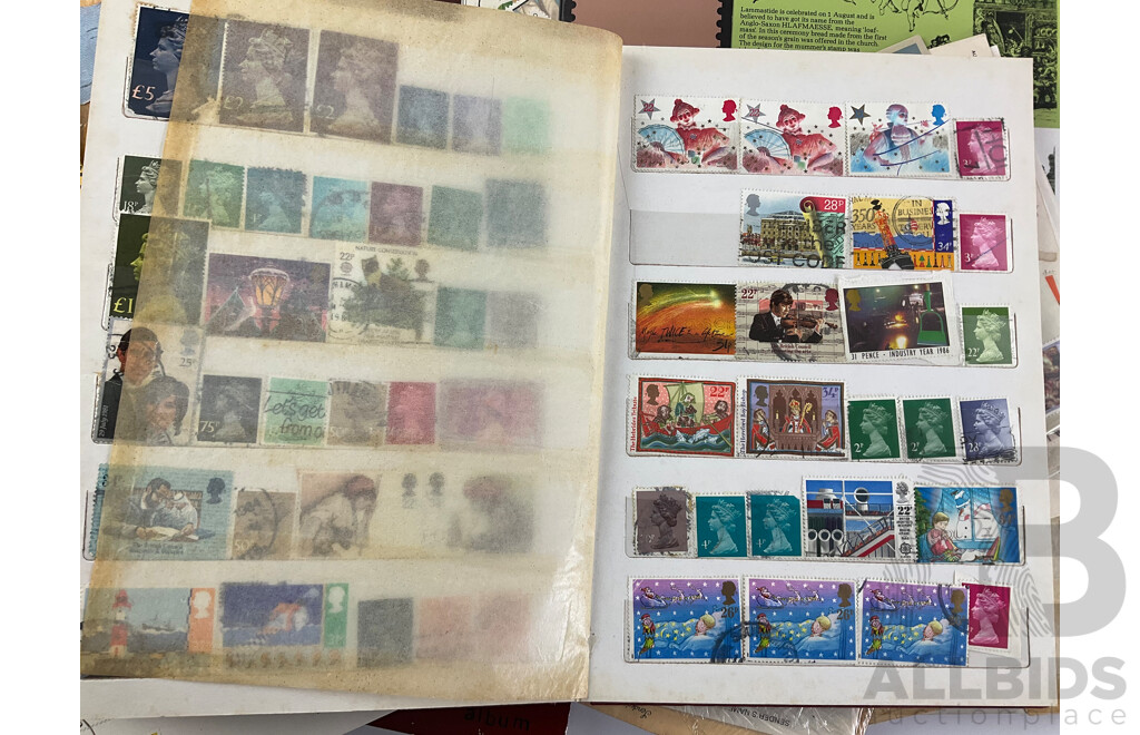 Australian and International Stamp Collections Including Predecimal, 1981, 1984 Annual Collections, 1980's First Day Covers, Stamp Catalogues, USA, Columbia, Manama, Panama Bhutan, Liberia and More