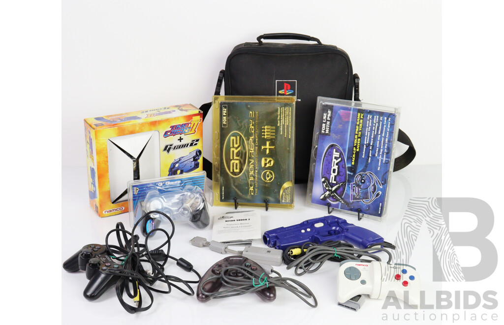 Sony (SCPH-102) Playstation 1 Games Console W/ Controllers & Accessories