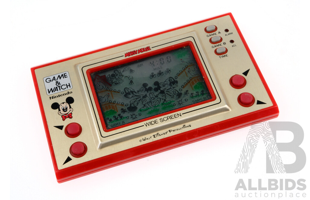 Retro Nintendo Game & Watch Wide Screen Mickey Mouse Hand Held Game