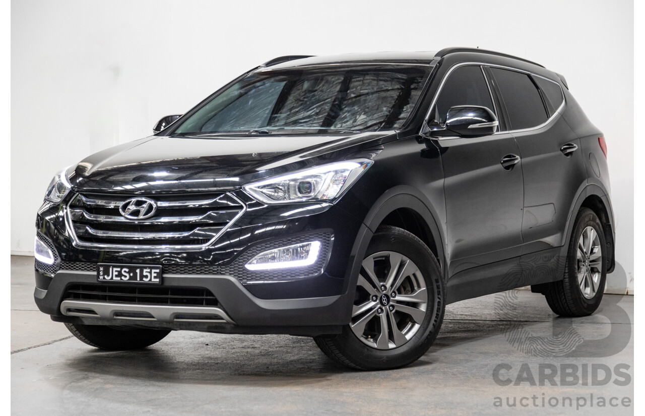 3/2016 Hyundai Santa Fe Active CRDi (4x4) DM SERIES II (DM3) 4d Wagon Phantom Black Turbo Diesel 2.2L - 7 Seater