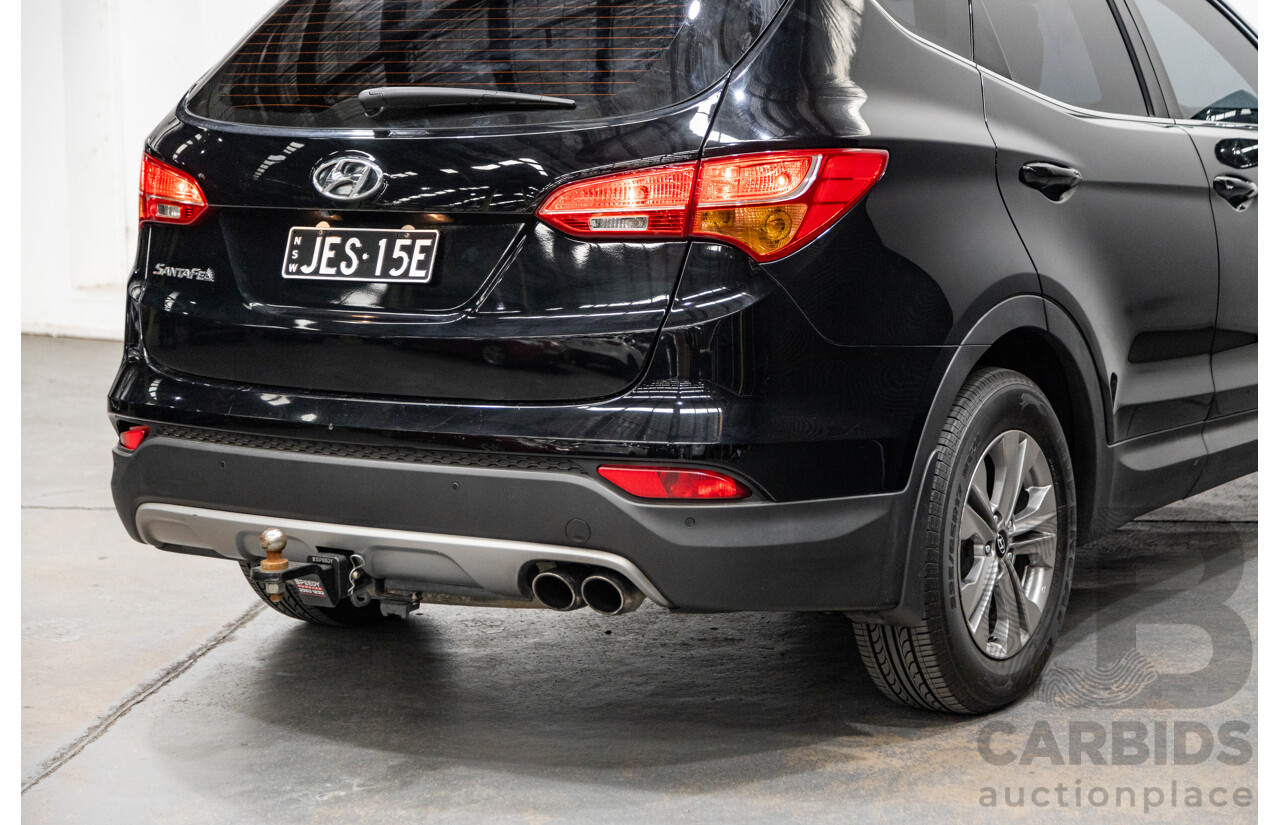 3/2016 Hyundai Santa Fe Active CRDi (4x4) DM SERIES II (DM3) 4d Wagon Phantom Black Turbo Diesel 2.2L - 7 Seater