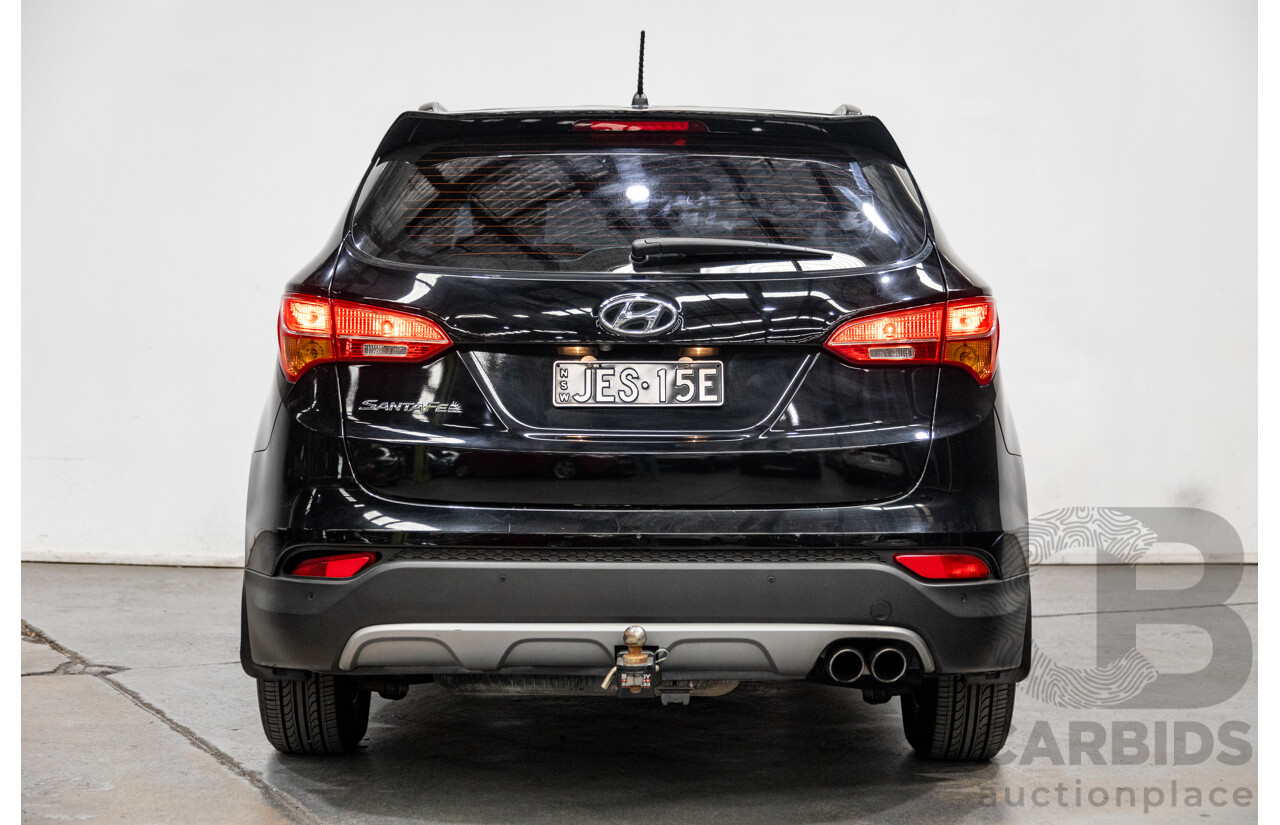 3/2016 Hyundai Santa Fe Active CRDi (4x4) DM SERIES II (DM3) 4d Wagon Phantom Black Turbo Diesel 2.2L - 7 Seater