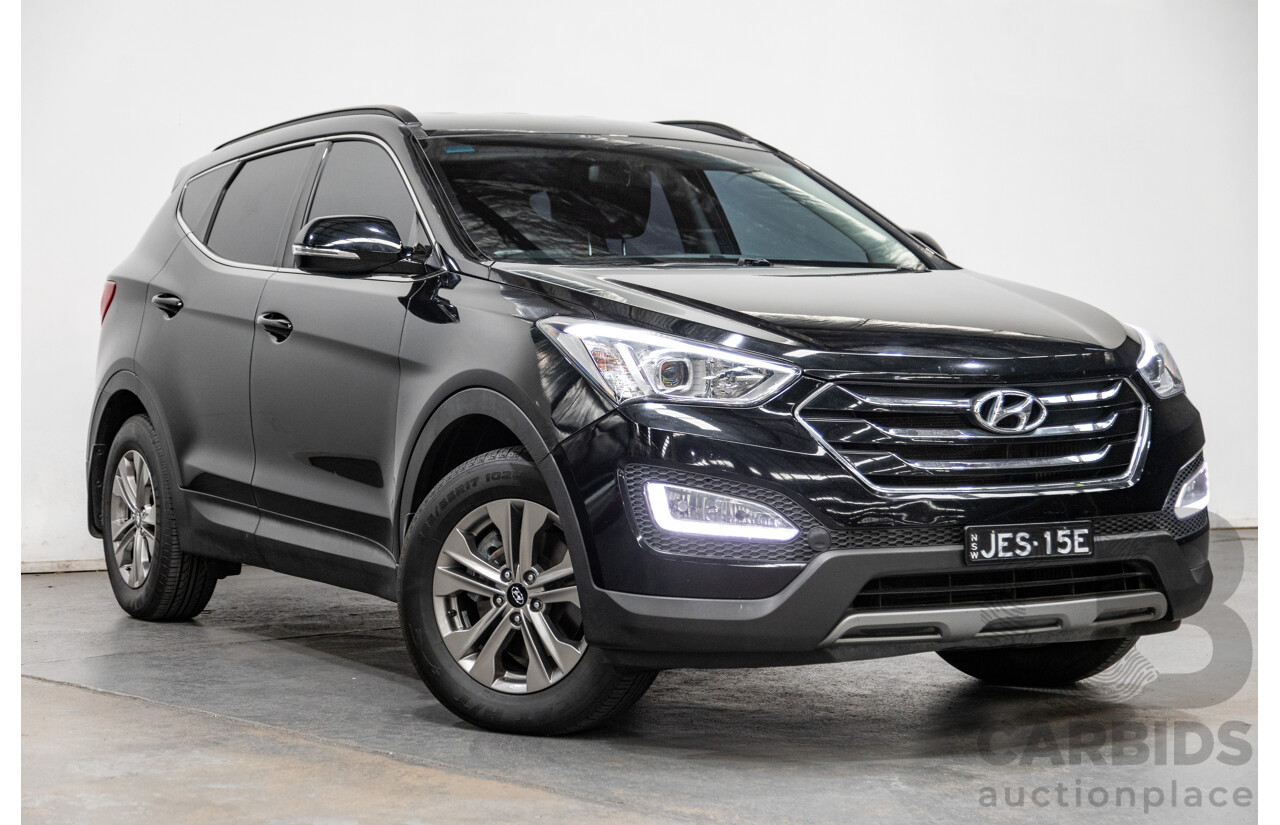 3/2016 Hyundai Santa Fe Active CRDi (4x4) DM SERIES II (DM3) 4d Wagon Phantom Black Turbo Diesel 2.2L - 7 Seater