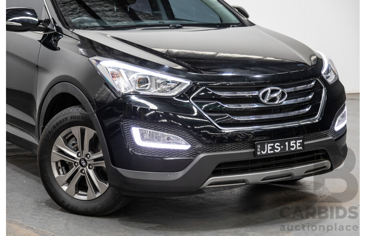 3/2016 Hyundai Santa Fe Active CRDi (4x4) DM SERIES II (DM3) 4d Wagon Phantom Black Turbo Diesel 2.2L - 7 Seater