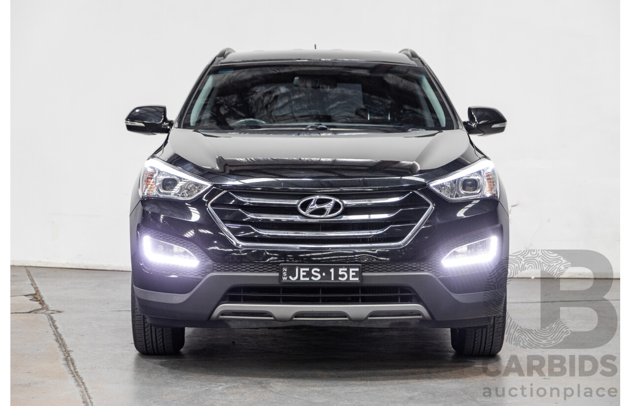 3/2016 Hyundai Santa Fe Active CRDi (4x4) DM SERIES II (DM3) 4d Wagon Phantom Black Turbo Diesel 2.2L - 7 Seater